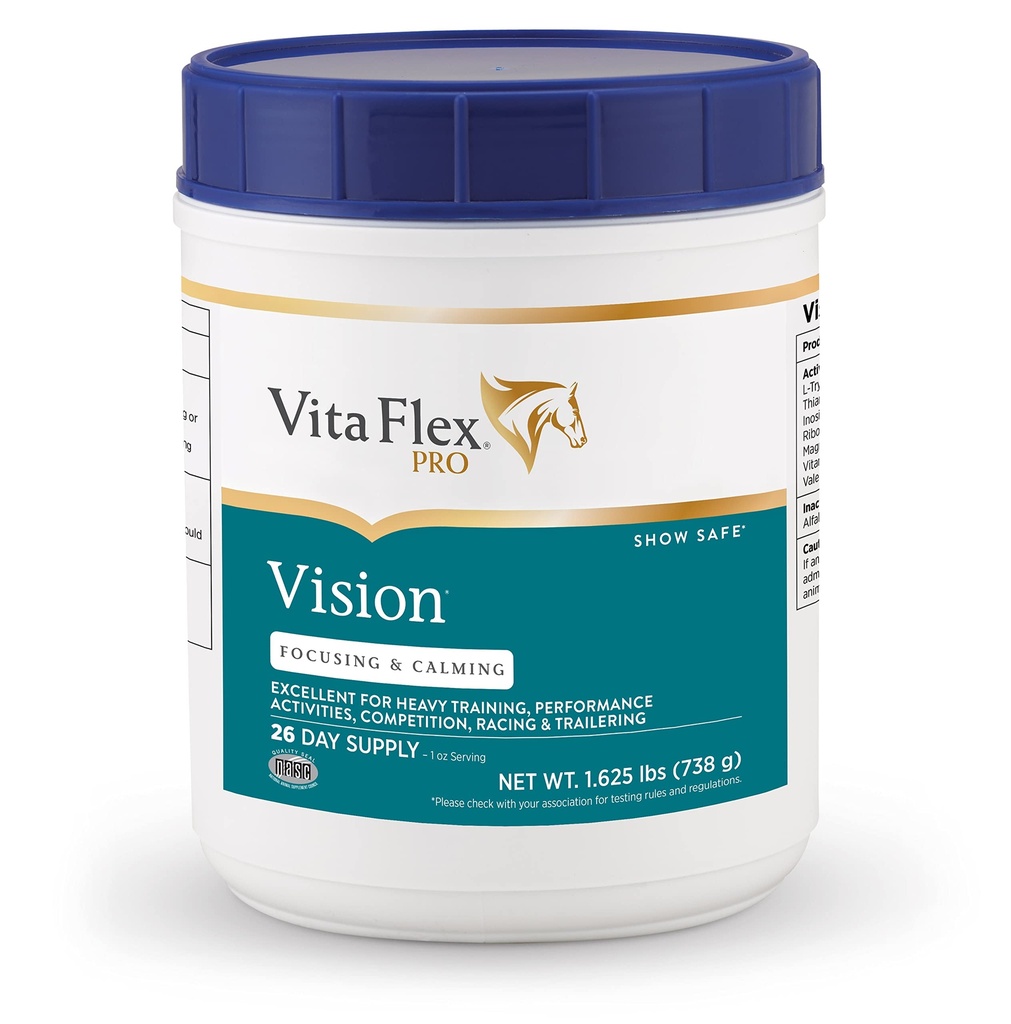 Vita Flex Pro Vision, Focusing et Horse Calming Supplément 1,625 lb, 26 jours d'approvisionnement