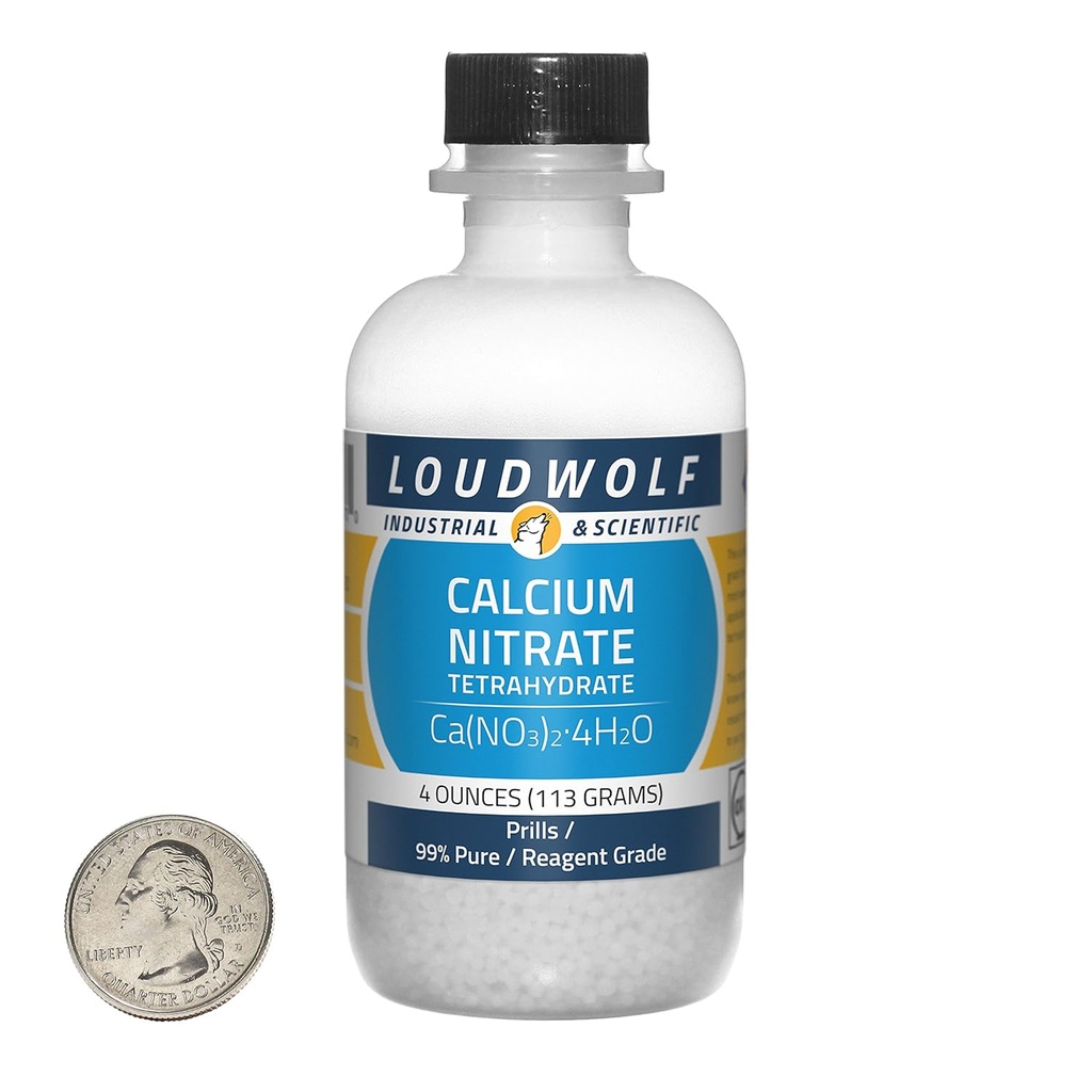 Nitrate de calcium/Prillé / 4 onces / 99 % Classe du réactif pur
