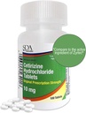 SDA Laboratories All Day 24-Hour Allergy Medicine 100 Count Antihistamine for Allergies, Pollen, Hay Fever, Dry, Itchy Eyes | Cetirizine HCl 10mg Tablets