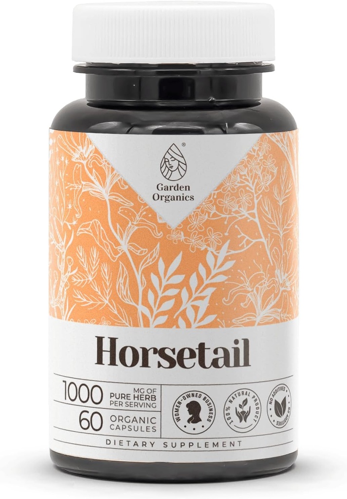 Cavalier 60 Capsules de haute puissance Compléments alimentaires à base de plantes à base de légumes et de cavalier (Equisetum arvense) Herbe séchée (60 Nombre)