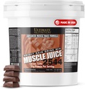 Ultimate Nutrition Jus musculaire, Mélange de boisson gain de poids - Poudre d'entraînement gain de masse pour les hommes et les femmes - Supplément pour la croissance musculaire maigre et le soutien immunitaire avec 55g de protéines - chocolat, 10.45lb