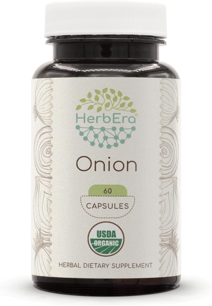 HerbEra Onion USDA Organic 60 Capsules (60 Capsules)