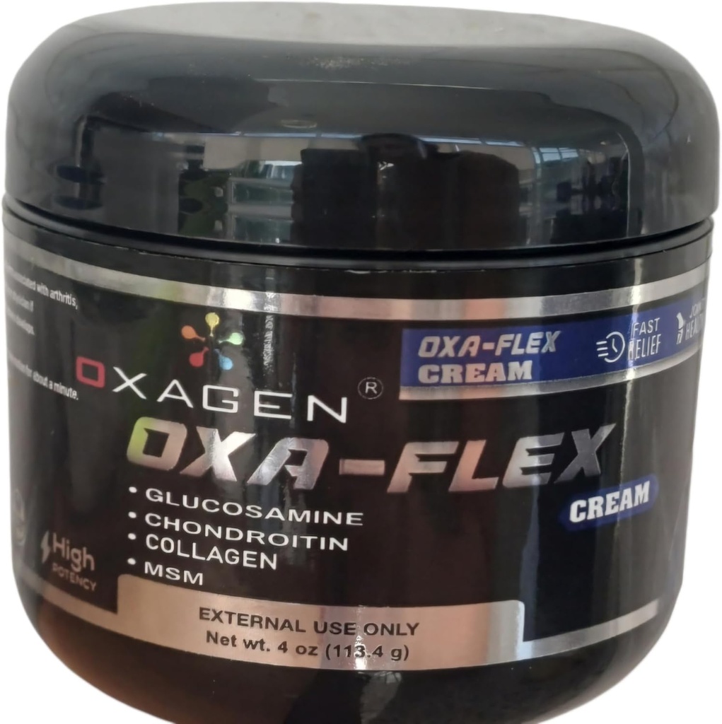 Crème OXA-Flex Glucosamine & Chondroïtine avec MSM & Collagen. Crème naturelle pour hommes et femmes.