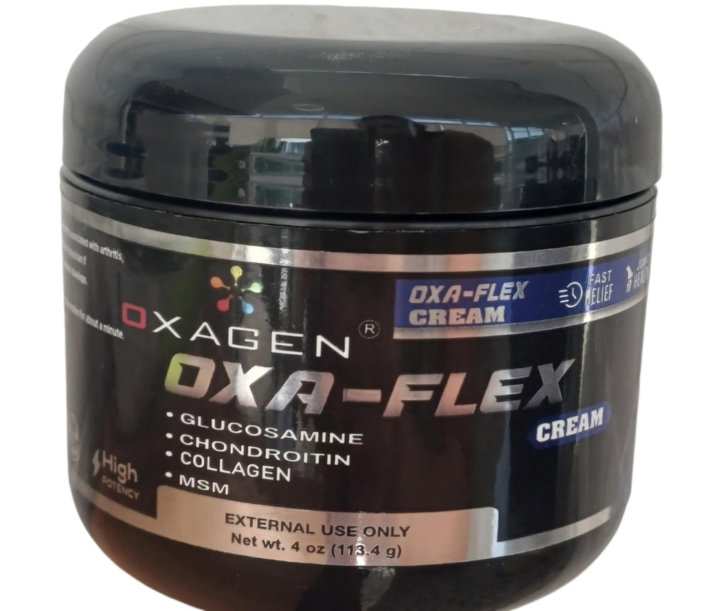 Crème OXA-Flex Glucosamine & Chondroïtine avec MSM & Collagen. Crème naturelle pour hommes et femmes.