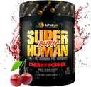 ALPHA LION Superhumain Burn – 2 en 1 Métabolisme Booster avant l'entraînement et Thermogénique Fat Burner pour les hommes – Suppresseur de l'appétit et supplément de perte de poids (21 portions, cerise noire douce saveur)