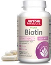 Jarrow Formulas® Biotin Ultra Strength 5000 mcg, complément alimentaire, soutien des cheveux, de la peau et des ongles, 100 capsules de légumes, jusqu'à 100 jours