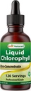 Meilleures gouttes de chlorophylle liquide naturelles - 50 mg - 120 portions par bouteille de verre - 2 FL OZ