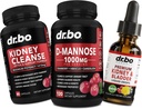 Suppléments pour le nettoyage du rein et du mannose D - Supplément pour les gouttes liquides de soutien du détox et du mandrin, D-Mannose 500mg 1000mg Capsules - DMannose Cranberry, Soutien des reins, du mandrin et du trac urinaire