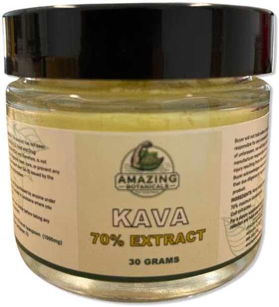 Extrait de kava 70% Premium - Supplément de relaxation et de soulagement du stress à haute puissance - Booster d'humeur naturelle, calme et sommeil (30 grammes)
