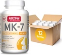 Formules de Jarrow MK-7 90mcg-Bioactive Forme de VIT K2-120 Servants (Softgels)-pour Bone & CV Health-VIT K2 MK-7 Dietary Supp-K2 VIT Supp MK-7-Gluten Free,12 Pack