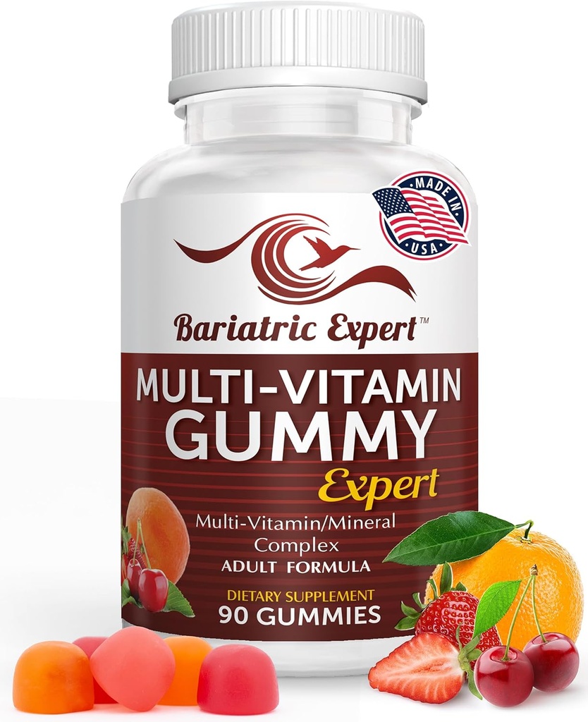 Expert bariatrique Multivitamine Gummies – Supplément diététique rapide pour adultes Manches post-Gastric et Bypass, Nutritionniste recommandé, 90 Compte