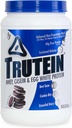 Alimentation du corps Trutein poudre à haute teneur en protéines: 45% Whey, 45% caséine, 10% mélange blanc de protéines d'oeuf, faible teneur en sodium, faible teneur en protéines de glucides poudre pour les hommes et les femmes, cookies et crème, 2lb