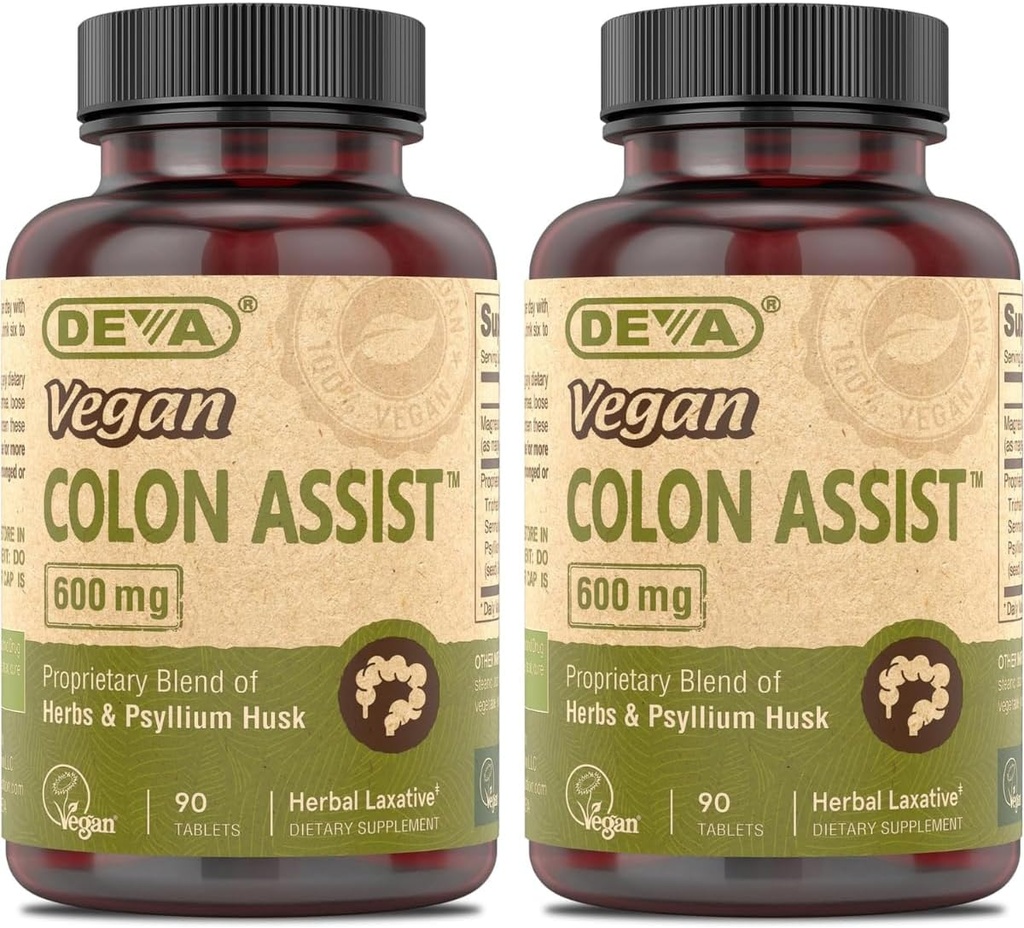 DEVA Vegan Colon Assist 90 onglets (paquet de 2)