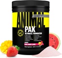 Pak animal - Poudre de vitamines et suppléments tout-en-un - Zinc, vitamines C, B, D, acides aminés, soutien immunitaire, enzymes digestives et plus - Multivitamine quotidienne pour les femmes et les hommes - 60 scoops