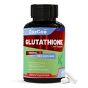 Supplément de glutathion 1000mg Antioxydant - Formule Vegan Premium pour le soutien immunitaire, l'éblouissement de la peau et la désintoxication du foie – sans allergène, non-OGM, bien-être efficace Boost (60 capsules)