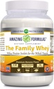Formules étonnantes La poudre de protéines de la famille Whey (isolat) pour toute la famille - 2 livres - Forme la plus complète et la plus pure de protéines - Sans gluten (Banane)