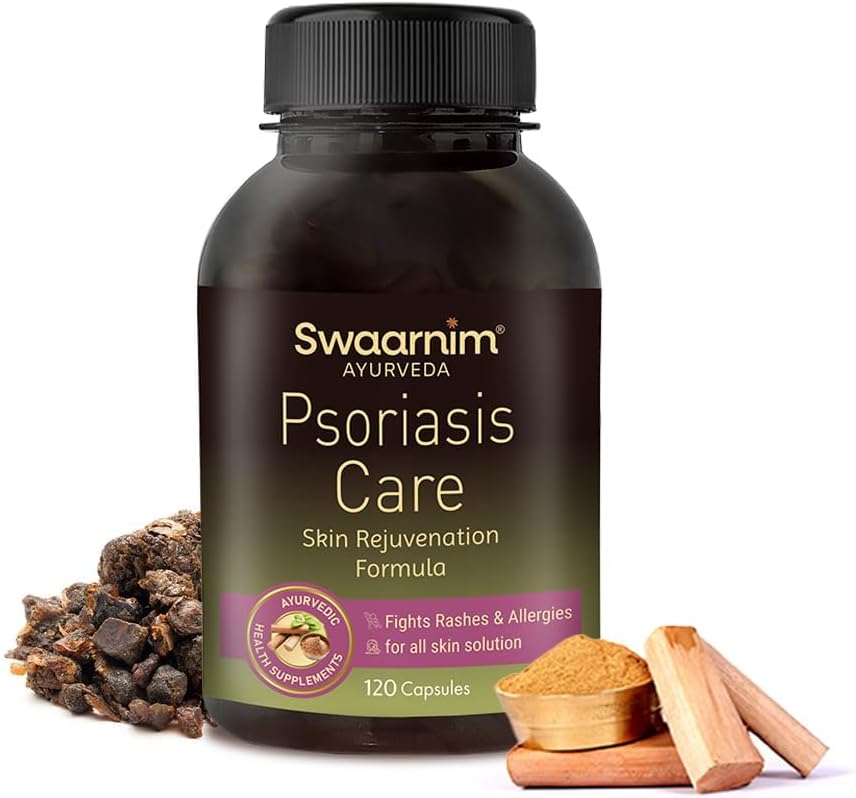 Soins de psoriasis, suppléments ayurvédiques santé pour la santé des femmes, sans ajout de produits chimiques et sans gluten, 120 capsules