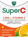 Vicks Super C Energize + Remplir le supplément alimentaire diurne avec la vitamine C, les vitamines B, le thé vert, le ginseng et les extraits curmériques pour aider à reconstituer les vitamines essentielles*, 28 Caplets