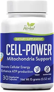 Support Mitochondrial CellPower - Supplément à base de plantes Mitochondrial Energy Boost - Support naturel pour la production ATP améliorée et la vitalité cellulaire - 100% naturel et à base de plantes