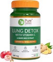 SENTA Pure Nutrition Supplément de désintoxication pulmonaire avec mélange naturel à base de plantes de vitamine C, de graines de raisin et de feuilles de vasaka Extrait de nettoyant pulmonaire pour la désintoxication du poumon et de la défense immunitaire - 60 capsules de légumes