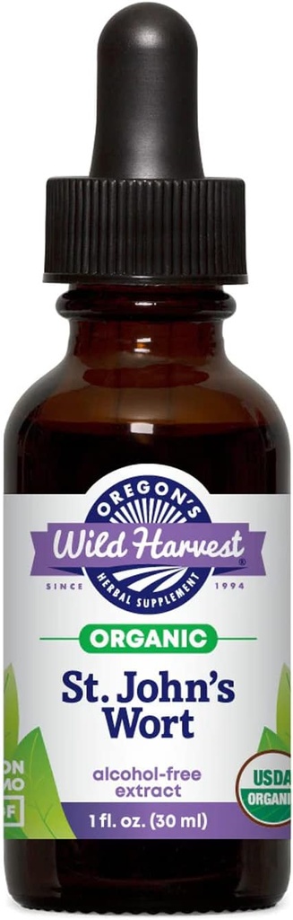 Récolte sauvage de l'Oregon Extrait de millepertuis biologique frais, 1 once fluide