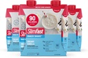 SlimFast Snack Shake, 90 Calorie Fiber Shake, Ready to Drink, Protein Drink, Creamy Vanilla, 12 Count
