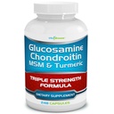 Glucosamine Chondritine, MSM et supplément alimentaire curcuma - 248 capsules