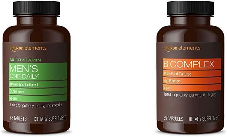 Éléments Amazones Multivitamines quotidiennes (65 comprimés) et complexe d'éléments B (65 capsules)