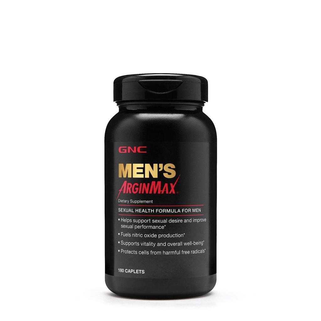 GNC Mens Arginmax Sexual Health Supplément pour les hommes, 180 Compte, soutient le flux sanguin et la vitalité