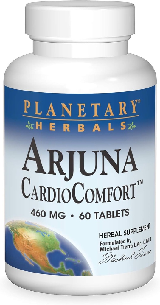 Herbes Planétaires Arjuna Cardio Comprimés Confort, 460 mg, 60 Nombre