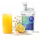 Poudre d'aide au sommeil - boisson calmante pour un sommeil profond avec safran liposomique, magnésium et PharmaGABA supplément naturel sans mélatonine pour réduire le stress et améliorer la qualité du sommeil Camomile Lemonade 28 bâtons