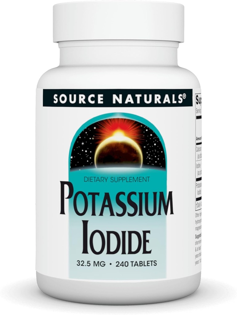 Source Naturelles Iodide de potassium 32,5mg, 240 comprimés