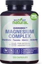 Supplément complexe de magnésium 4-en-1 - Glycinate, Taurate, Malate, Mélange d'orotate - 300 mg par portion, 120 capsules