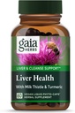 Gaia Herbs Foie Santé - Supplément hépatique avec le chardon de lait, racine curmérique avec Curcuminoids, Schisandra, et racine de réglisse pour le foie et le nettoyage soutien 60 Vegan liquide Phyto-Capsules(30 jours d'approvisionnement)