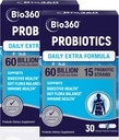 Probiotique extra-fort pour la santé digestive et le soutien immunitaire, 60 milliards de CFU et 15 souches, probiotiques pour la santé de Gut pour les hommes et les femmes soutient la constipation occasionnelle, la diarrhée, le gaz et le ballonnement, 60CT