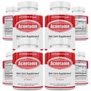 4 Pack- Suppléments de vitamine pour le traitement de l'acné- Comprimés hormonaux à la peau huileuse claire pour les femmes, les hommes, les adolescents et les adultes