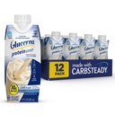 Glucerna Protein Smart Diabetes Care Shake, Vanille, Diabétique substitut de repas pour soutenir la gestion du sucre dans le sang, 30g de protéines, 150 calories, prêt à boire, 11-fl-oz bouteille, 12 Pack