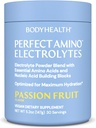 BodyHealth PerfectAmino Electrolytes Poudre Sans Sucre, Hydratation A jeun Keto Zero Sucre Electrolytes Boisson Mélange avec Trace Minerals - Passion Fruit - 30 portions