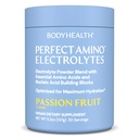 BodyHealth PerfectAmino Electrolytes Poudre Sans Sucre, Hydratation A jeun Keto Zero Sucre Electrolytes Boisson Mélange avec Trace Minerals - Passion Fruit - 30 portions