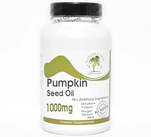 Huile de graines de citrouille 1000mg Séchage émulsifié ~ 200 Capsules - Aucun additif ~ Suppléments de naturetition