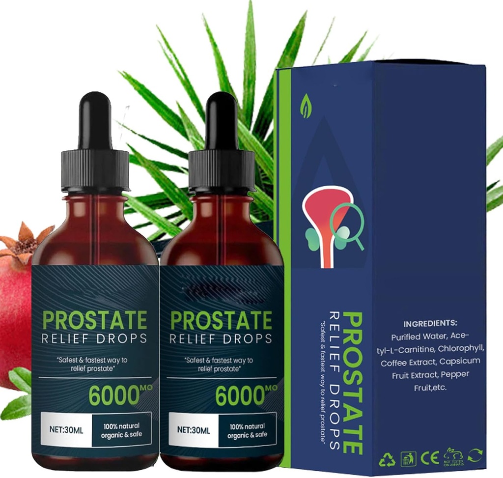 gouttes de traitement de la prostate - gouttes de soulagement de la prostate, gouttes de plantes naturelles de la prostate (2pcs)