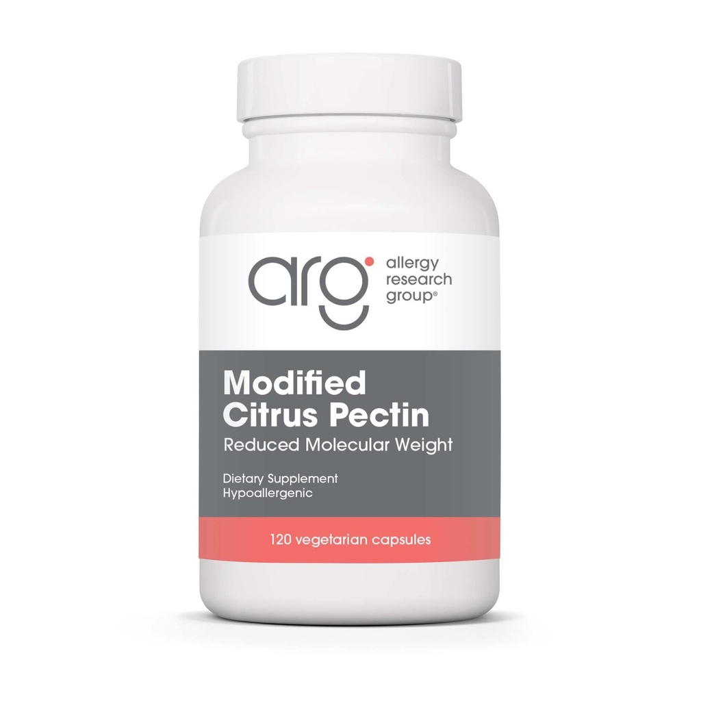 Groupe de recherche sur l'allergie Modifié Citrus Pectin - Supplément alimentaire pour désintoxication naturelle et nettoyage, capsules en poudre d'agrumes Pectin avec poids moléculaire réduit - 120 capsules végétariennes