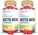 Laboratoires justifiés (2 Pack Speedy Keto ACV Gummies Advanced Formula 1000MG Speedy Keto Gummies vinaigre de cidre de pomme formulé avec du jus de pomme de grenade en poudre B12 Vegan Non OGM 120 Gummys