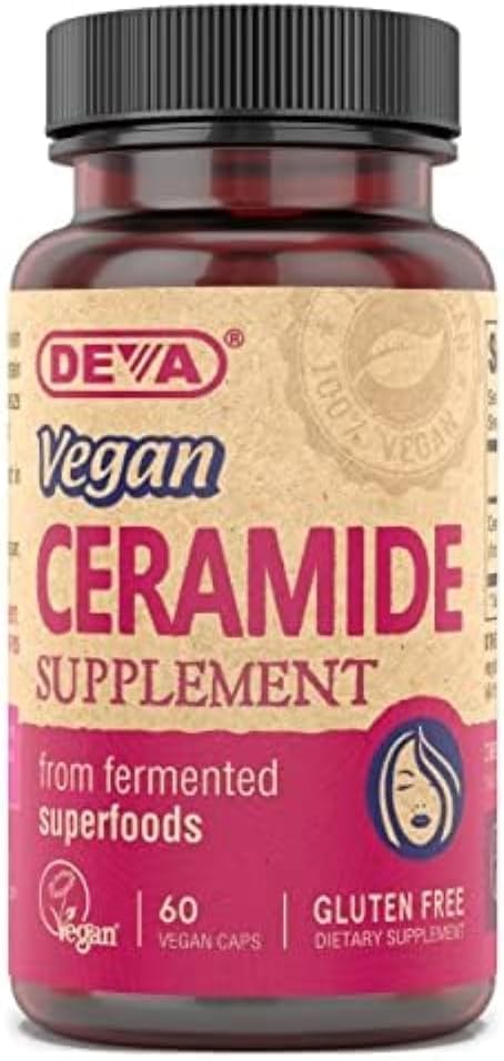 DEVA Vitamines végétales Restaurer la peau Comprimés de supplément de céramide, 60 Compte, 1-paquet