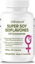 Isoflavones de soja 2,5:1 Extrait 500mg (1250 mg équivalent), soutient le mieux-être des femmes, 120 Capsules végétaliennes, 4 mois d'approvisionnement, non-OGM, sans gluten