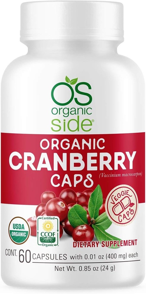 Cranberry 60 Capsules Biologique - Prévention de l'UTI - Certifié USDA - Non OGM - Vegan