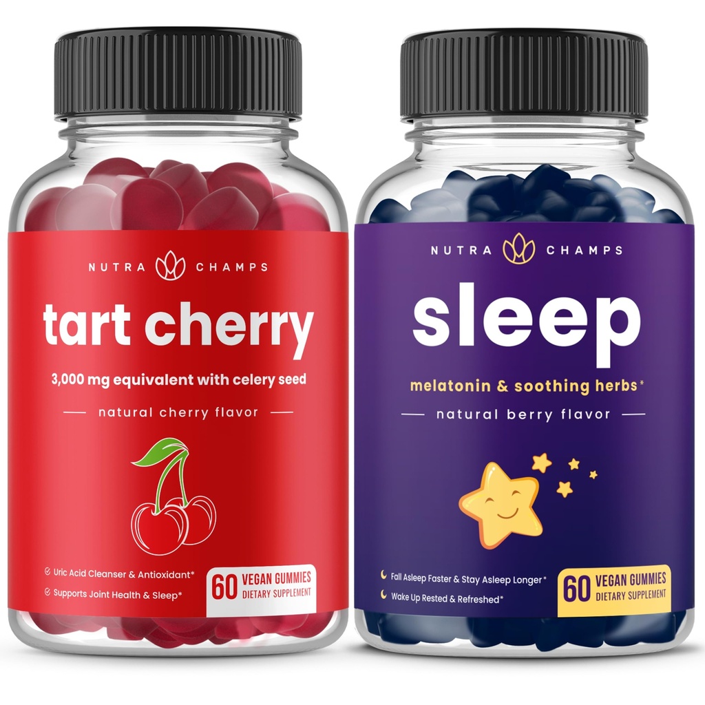 NutraChamps Tart Cherry & Sleep Gummies Bundle