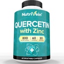 Supplément Nutrivein Zinc Quercetin Combiné - Quercetin d'Absorption Enhanced avec Zinc pour Support Respiratoire, Cardio, Immune et Body Full - Biodisponibilité maximale