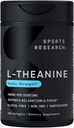 Recherche sportive L-Theanine 200mg avec de l'huile de noix de coco biologique.