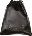 Sac de voyage en navage (noir) - Pochettes de voyage en cuir végétalien pour les femmes et les hommes - Poche de petite poche sur mesure pour le système d'irrigation nasale de navage - Poche de cordon versatile et sac de maquillage (8.25"x10.25")